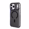 For iPhone 17 Pro Max MagSafe Corrugated Magnetic Matte Back Cover - Black