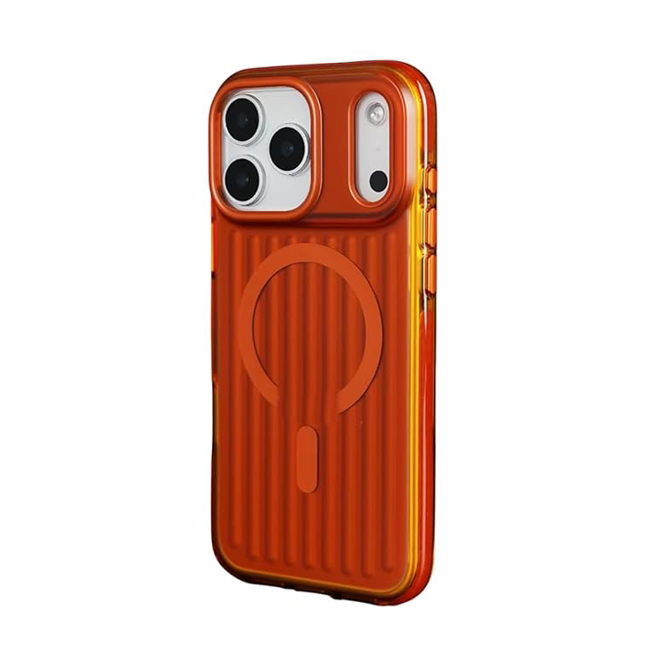 For iPhone 17 Pro Max MagSafe Corrugated Magnetic Matte Back Cover