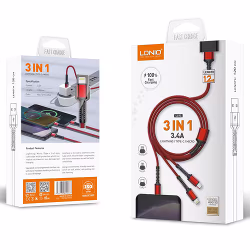 Multi-device charging cable LDNIO LC93 Nepal