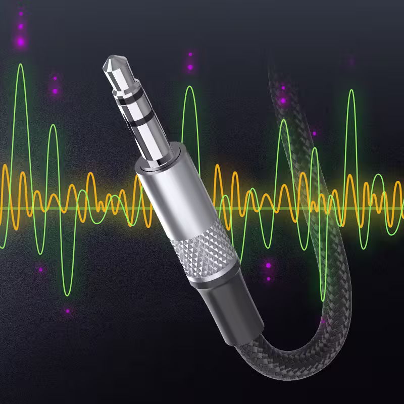 Hi-Fi Audio 3.5mm AUX cable with high density weaving