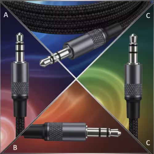 Hi-Fi Audio 3.5mm AUX cable with high density weaving