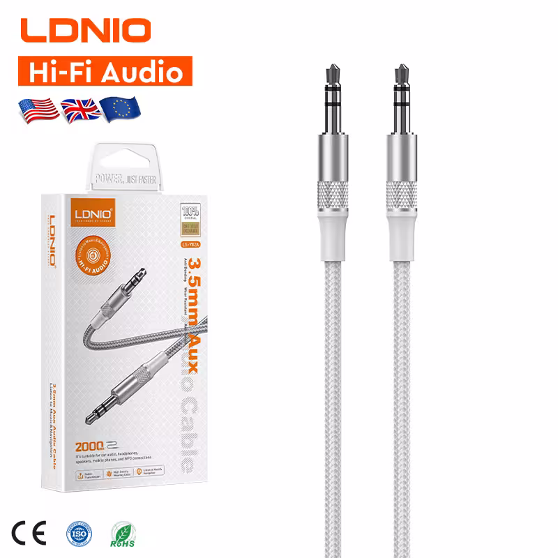 Hi-Fi Audio 3.5mm AUX cable with high density weaving
