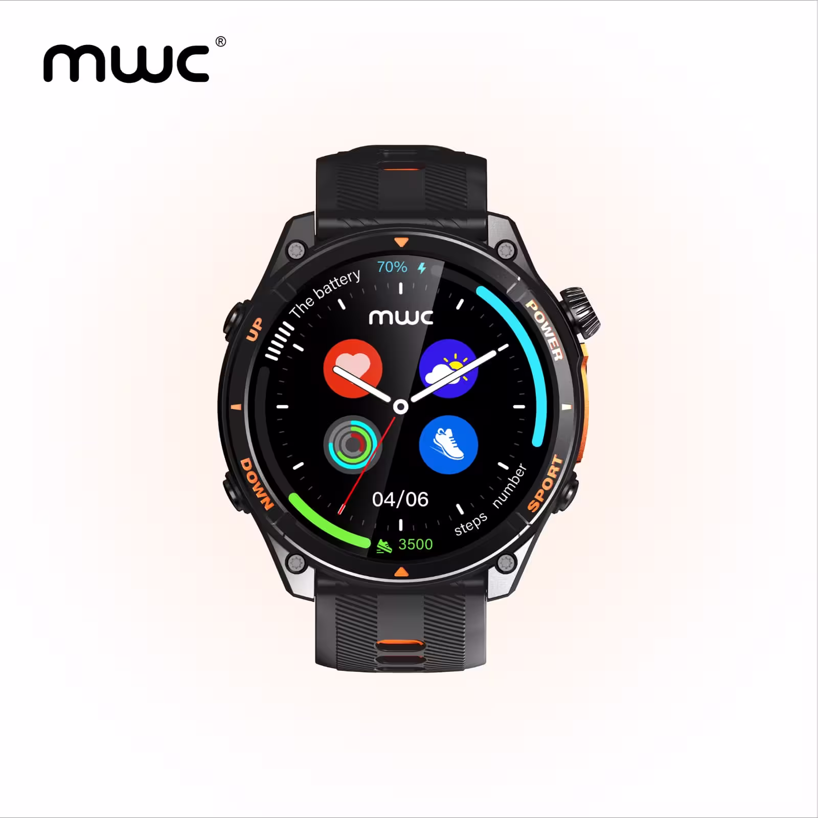 MWC AetherOne Watch Pro Smartwatch with GPS & AMOLED Display