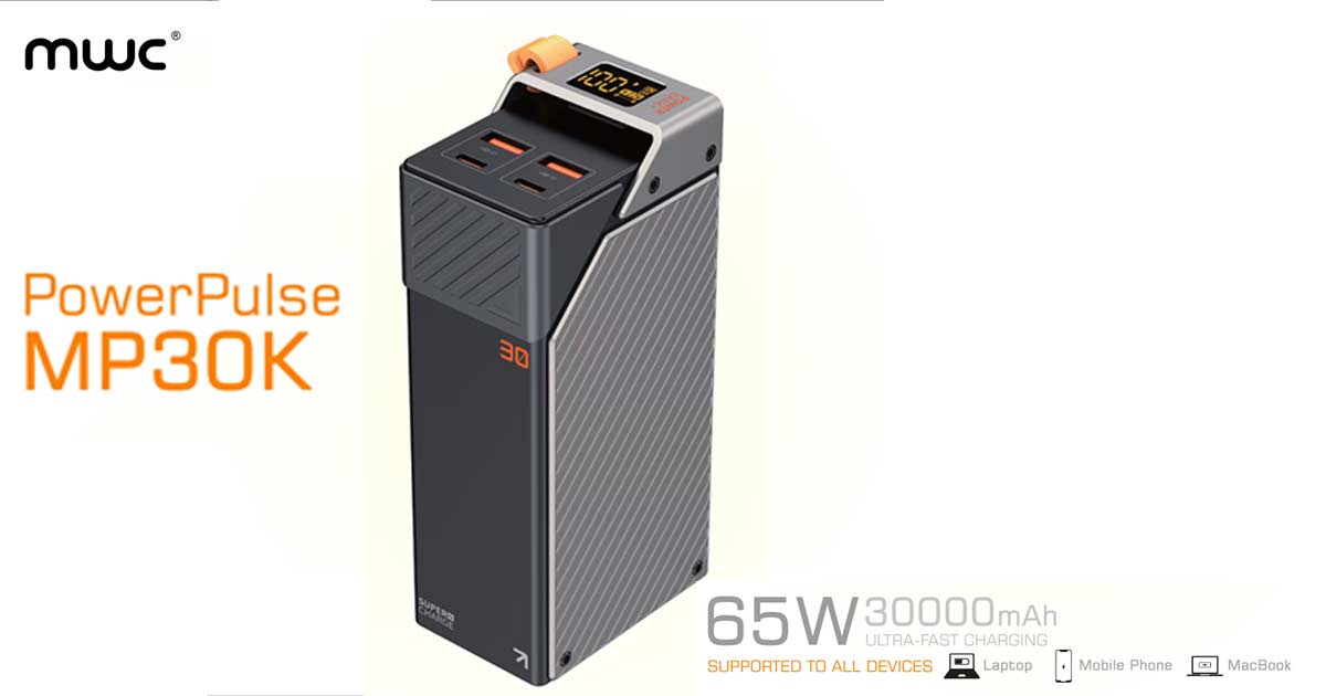 MWC PowerPulse MP30K 65W 30000mAh Power Bank in Nepal | Laptop Fast Charging