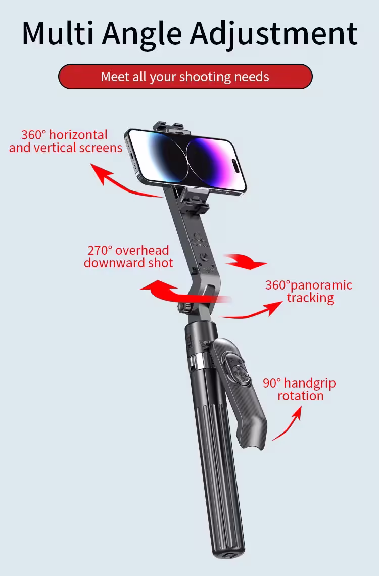 JMARY KT-299 AI Tracking Selfie Tripod with Bluetooth Remote