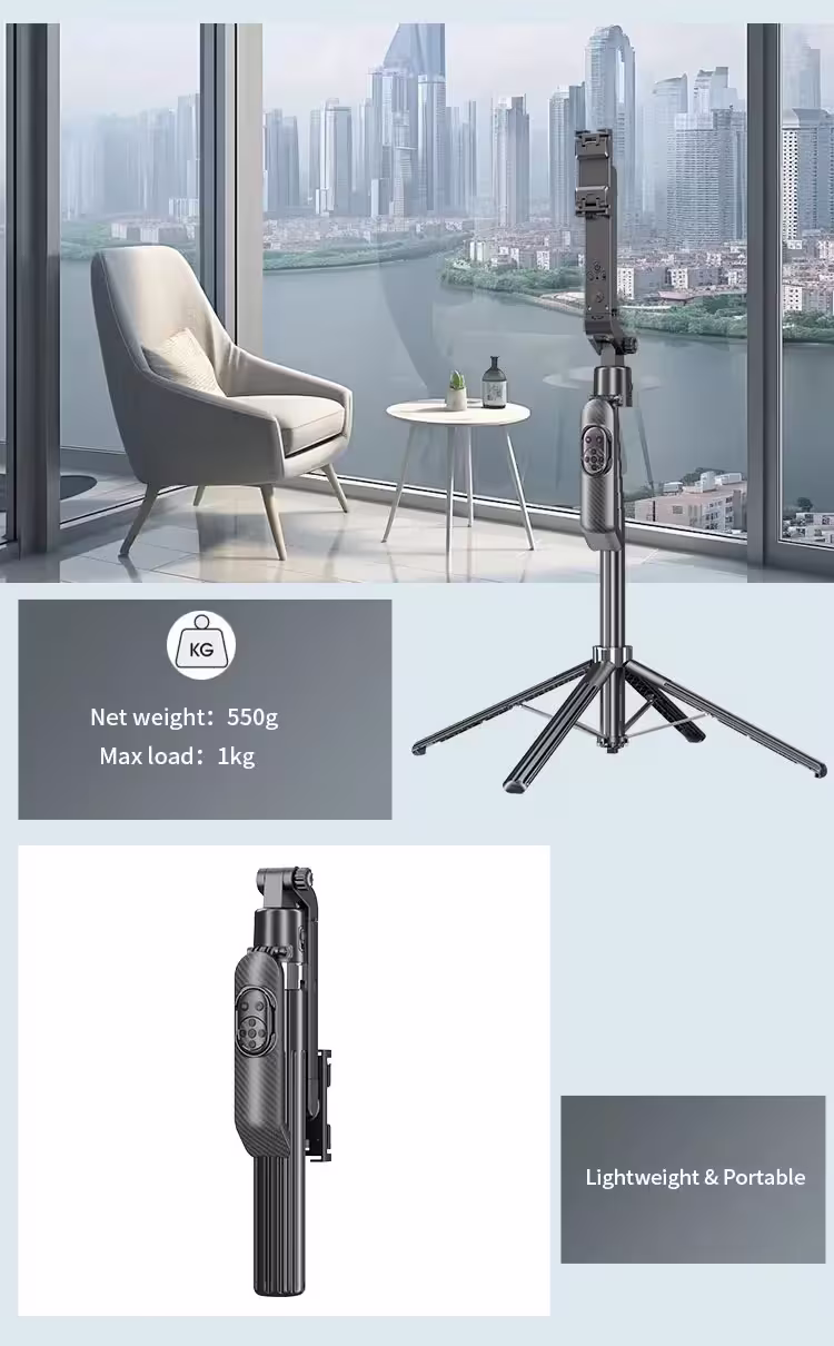 JMARY KT-299 AI Tracking Selfie Tripod with Bluetooth Remote