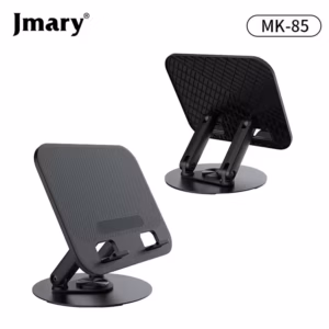 Buy JMARY MK-85 360° rotating laptop stand for laptops and tablets. Foldable ergonomic design with strong metal base and non-slip pads. Available at Esagun.com.