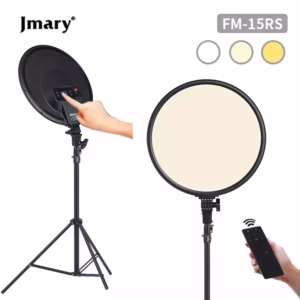 Buy Jmary FM-15RS 15-inch LED video light in Nepal. 40W power, adjustable 3000K–6000K lighting, perfect for YouTube, live streaming & photography.