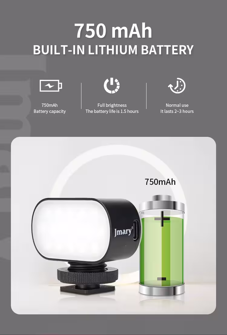 Jmary FM-16RGB mini RGB LED video fill light for photography