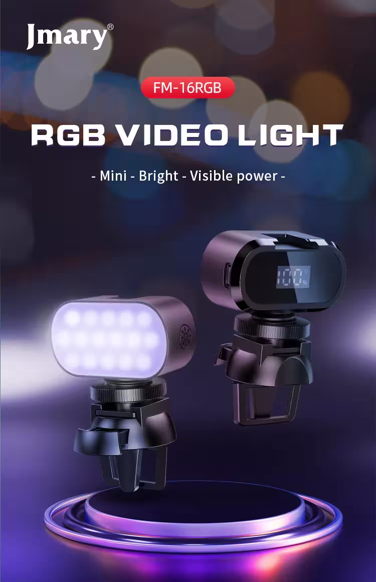 Jmary FM-16RGB mini RGB LED video fill light for photography