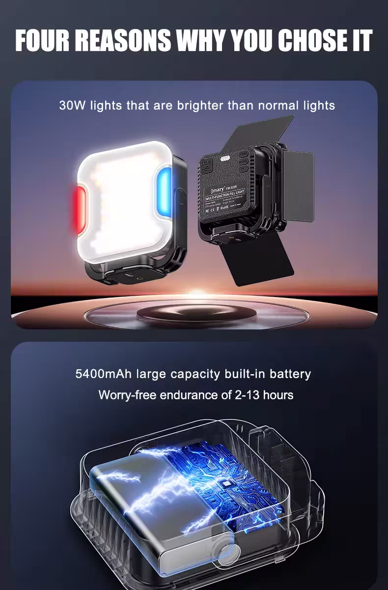 Jmary FM-328R portable LED video fill light for photography and vlogging_15