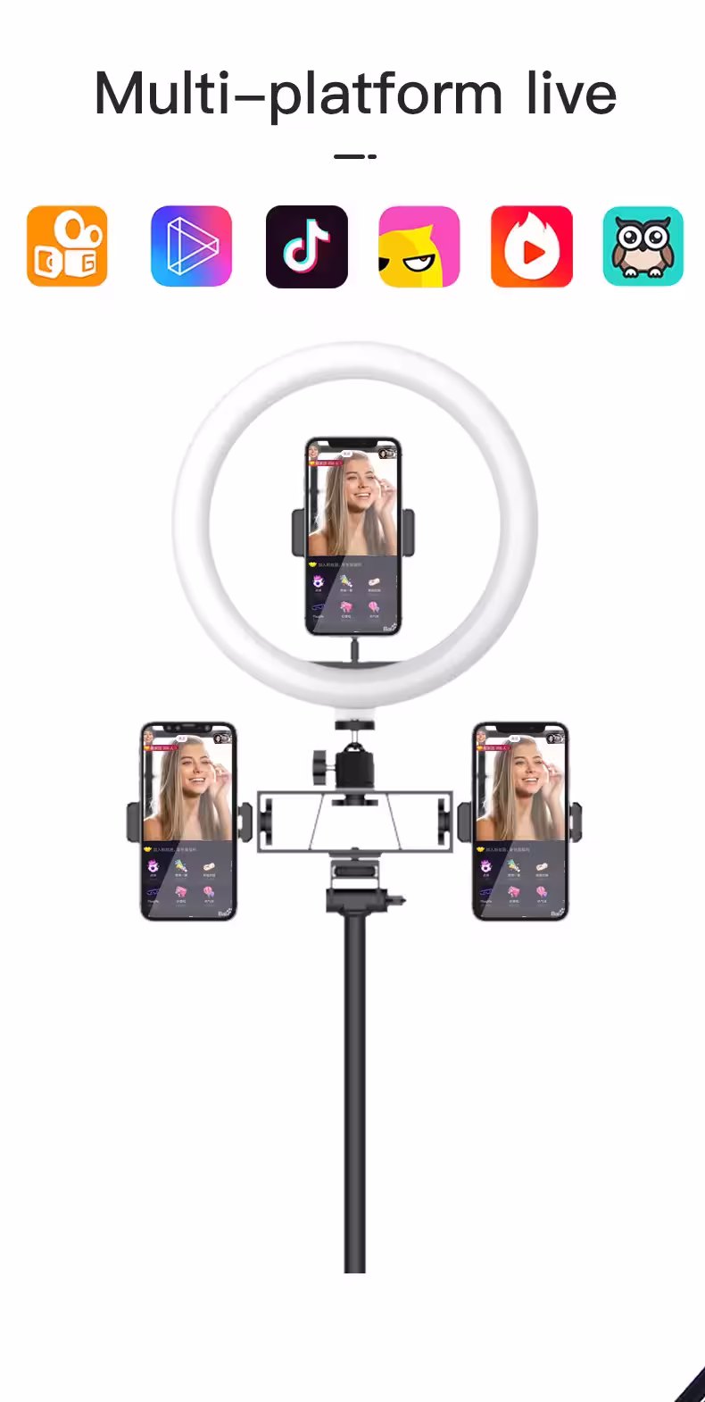 Jmary FM-536A 10 inch LED ring light with tripod stand