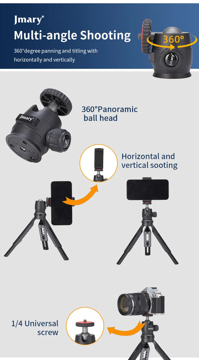 Jmary MT-30 mini tripod for smartphone and camera