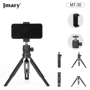 Buy Jmary MT-30 mini tripod in Nepal from esagun.com. Lightweight portable tripod with 360° rotation, perfect for vlogging, live streaming, and mobile photography.