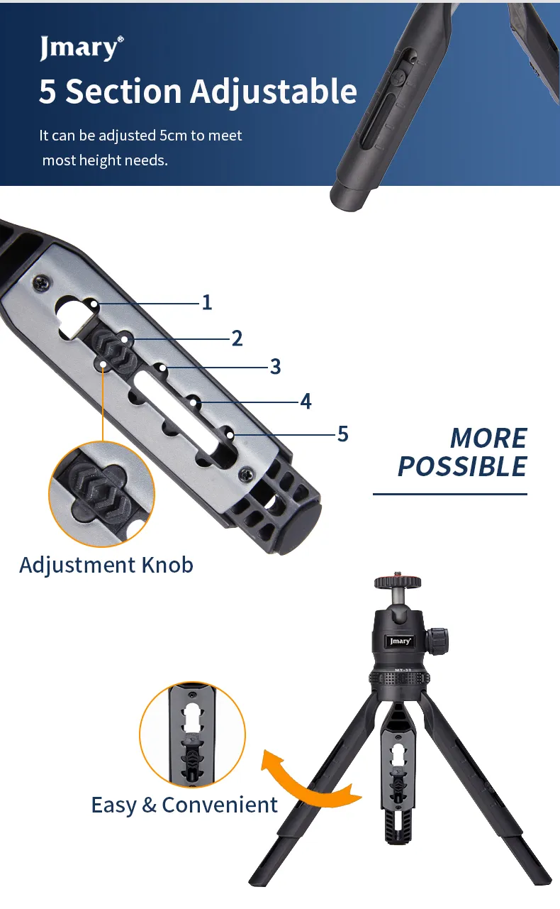 Jmary MT-30 mini tripod for smartphone and camera