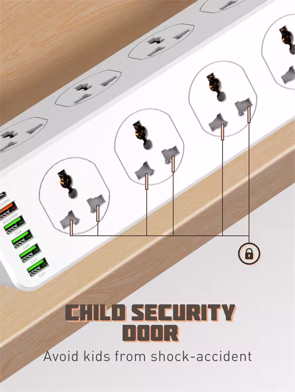 LDNIO SC10610 Power Strip 10 Outlets 6 USB 30W Fast Charging in Nepal
