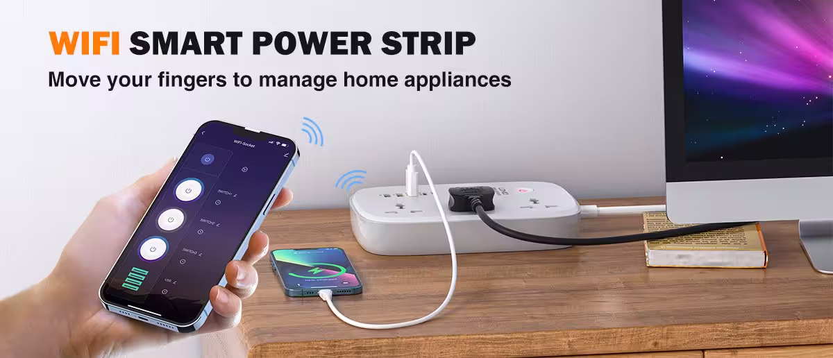 LDNIO SCW3451 Wi-Fi Smart Power Strip 3 AC Outlets + 30W PD QC Fast Charging_5