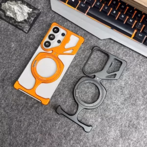Luxury Metal 360° Rotating Magnetic Phone Case with Stand