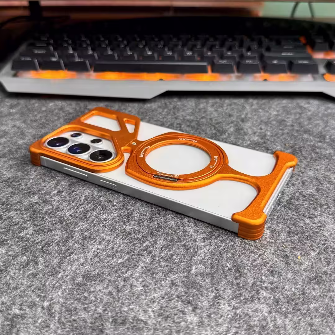 Luxury Metal 360° Rotating Magnetic Phone Case with Stand