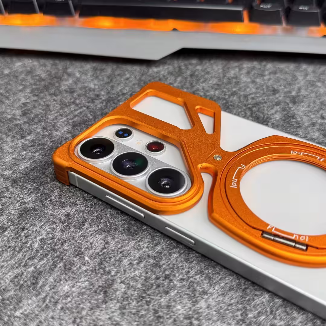 Luxury Metal 360° Rotating Magnetic Phone Case with Stand