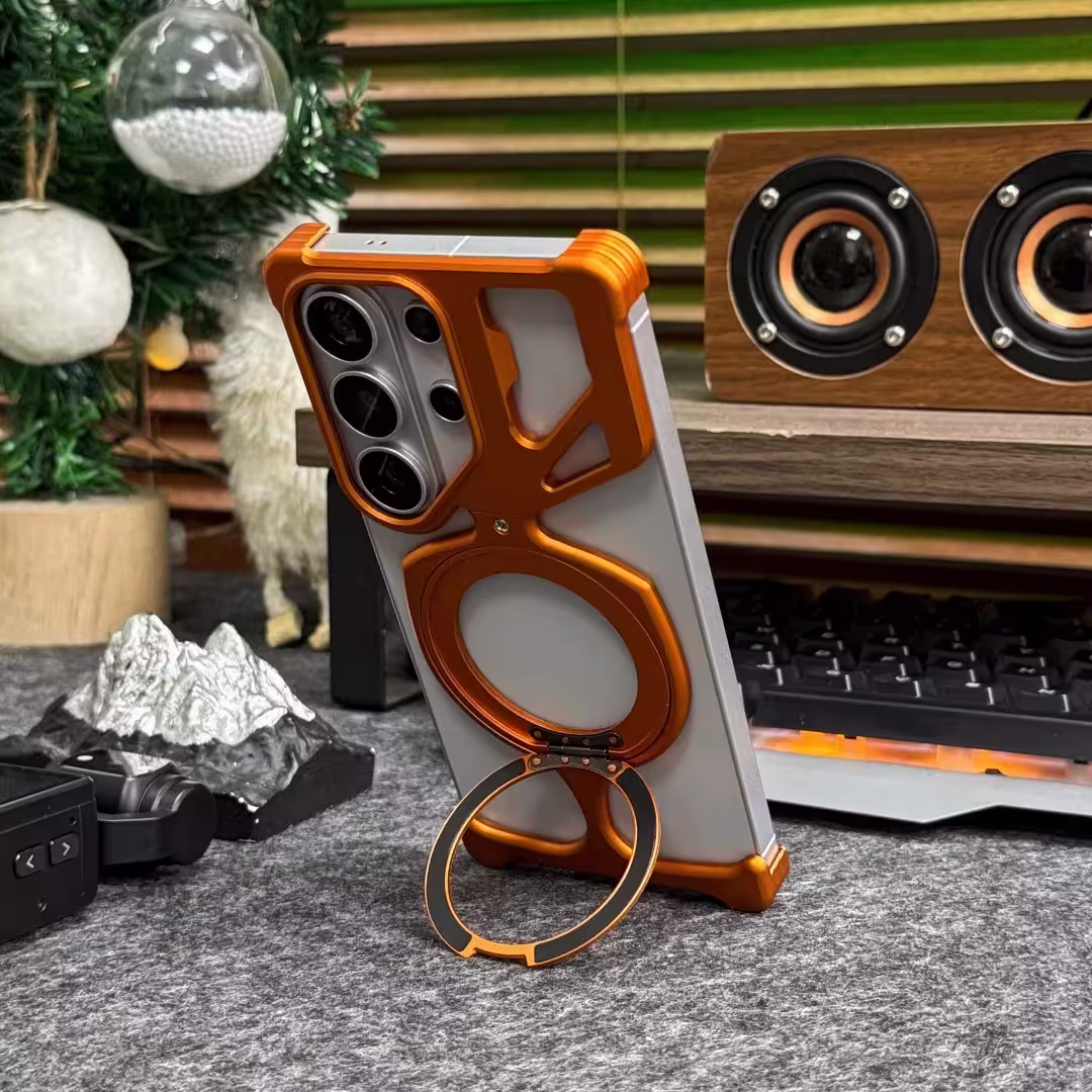 Luxury Metal 360° Rotating Magnetic Phone Case with Stand