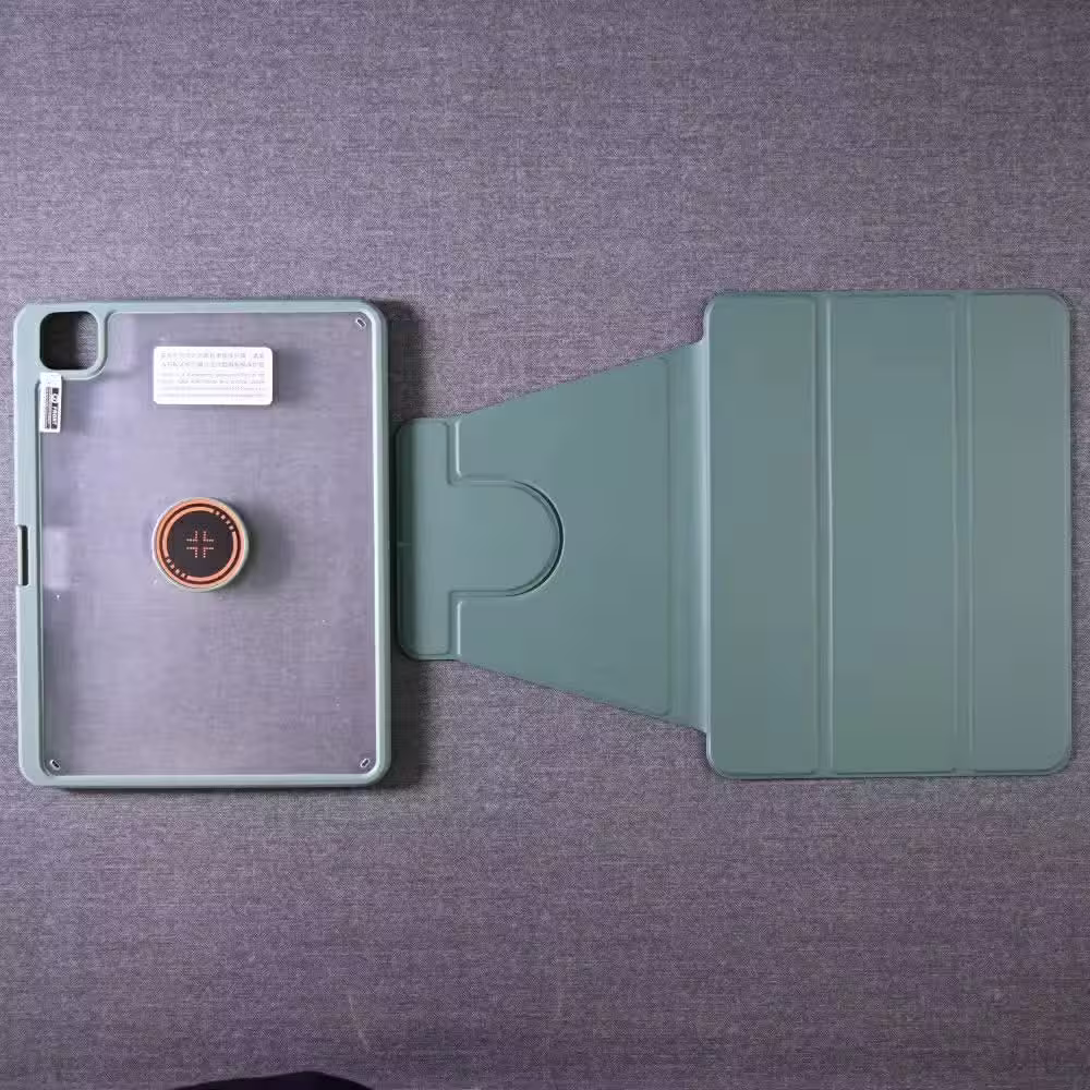 iPad Cover With Transparent Back, Detachable Folder And Pen Holder