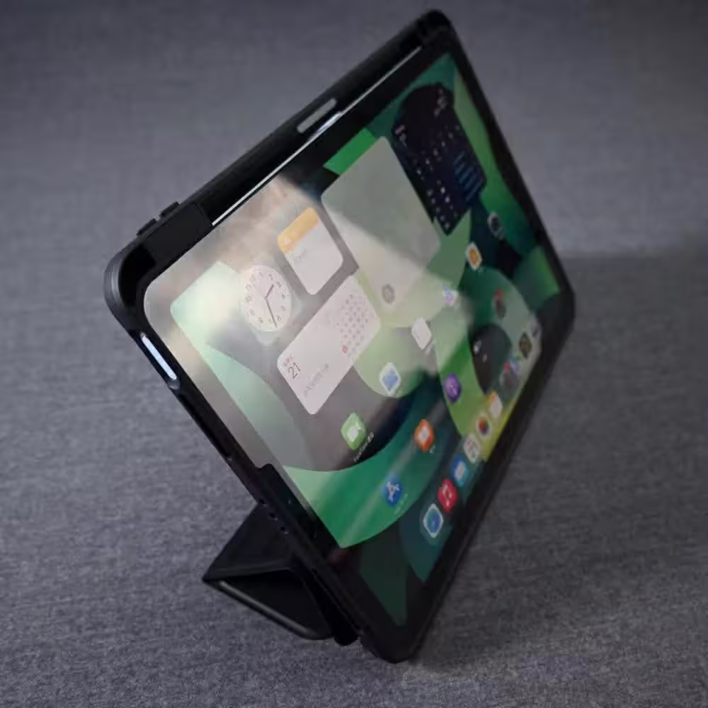 iPad Cover With Transparent Back, Detachable Folder And Pen Holder