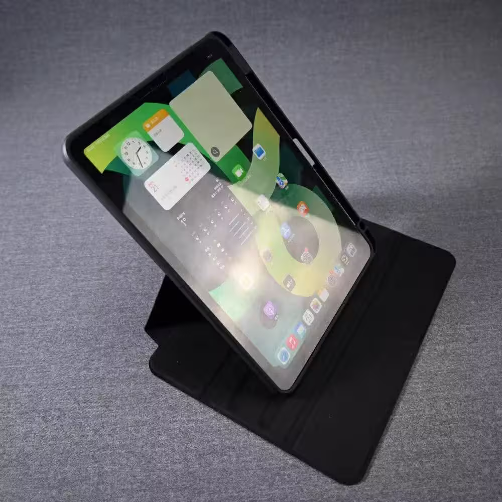 iPad Cover With Transparent Back, Detachable Folder And Pen Holder