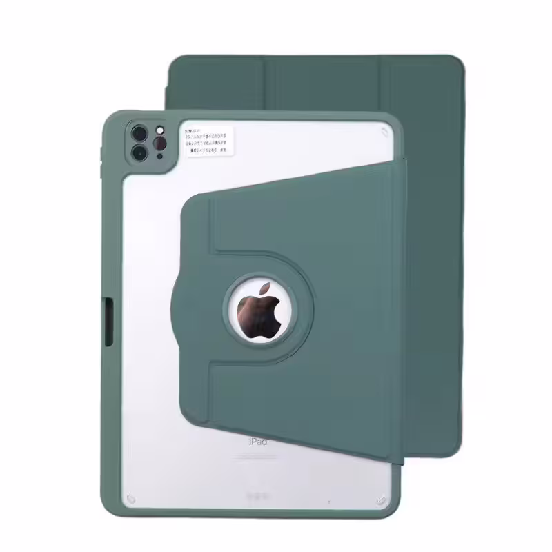 iPad Cover With Transparent Back, Detachable Folder And Pen Holder
