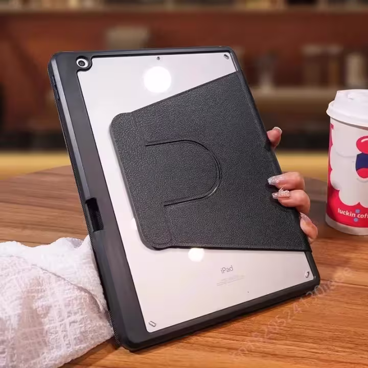 iPad Cover With Transparent Back, Detachable Folder And Pen Holder