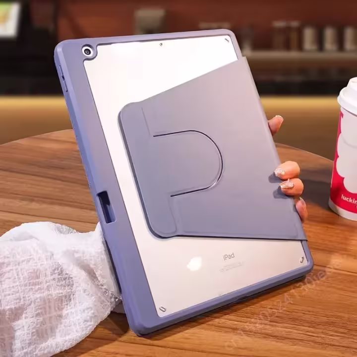 iPad Cover With Transparent Back, Detachable Folder And Pen Holder