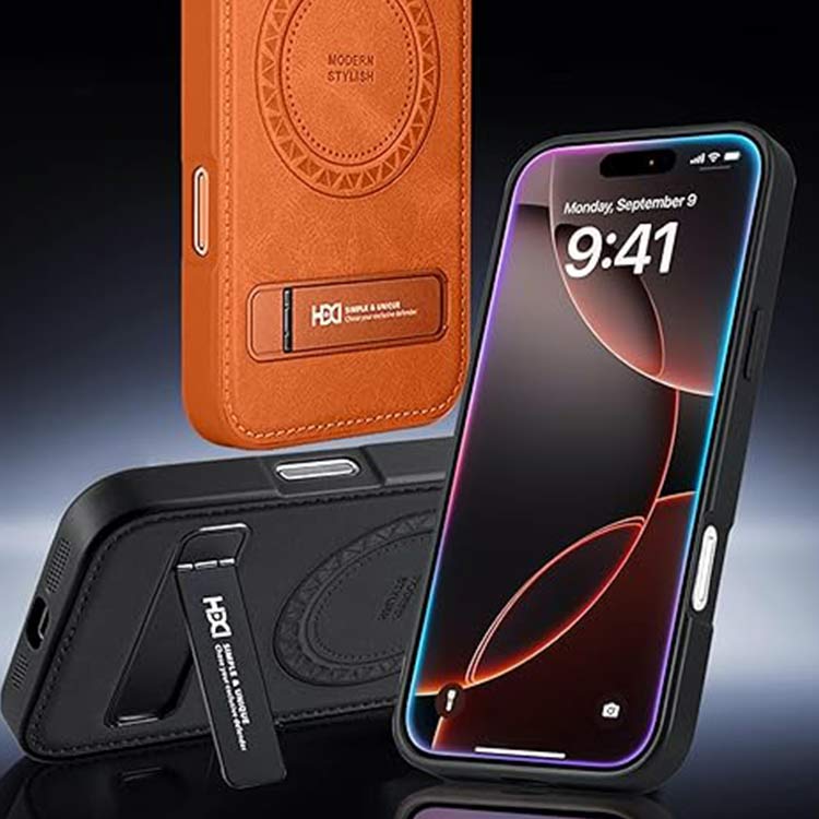 HDCI Magnetic Leather Case for iPhone 17 Pro Max | MagSafe Cover Nepal