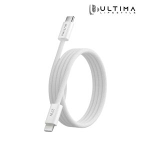 Buy Ultima Flow 27 USB-C to Lightning Cable in Nepal. 27W fast charging, braided durable design, E-Mark chip for safe charging, perfect for iPhone & Apple devices.