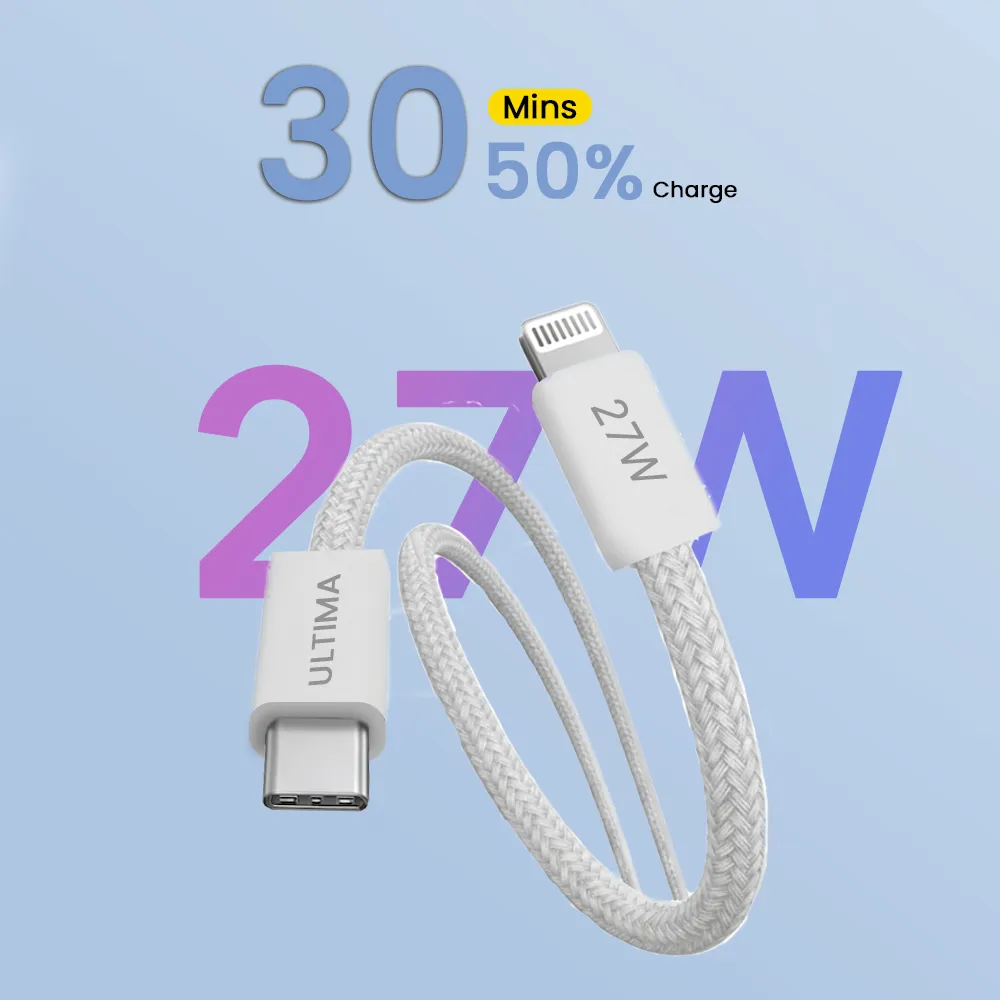 Ultima Flow 27 USB-C to Lightning Cable in Nepal | 27W Fast Charging Cable for iPhone