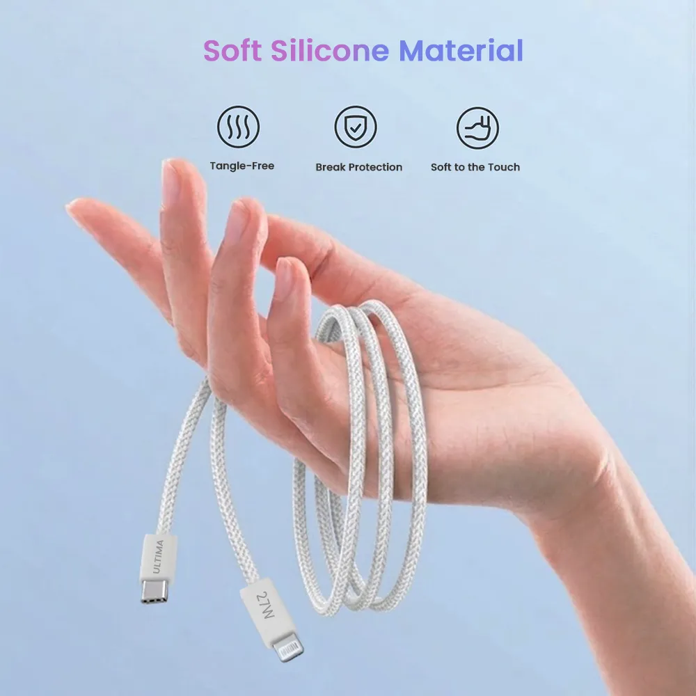 Ultima Flow 27 USB-C to Lightning Cable in Nepal | 27W Fast Charging Cable for iPhone