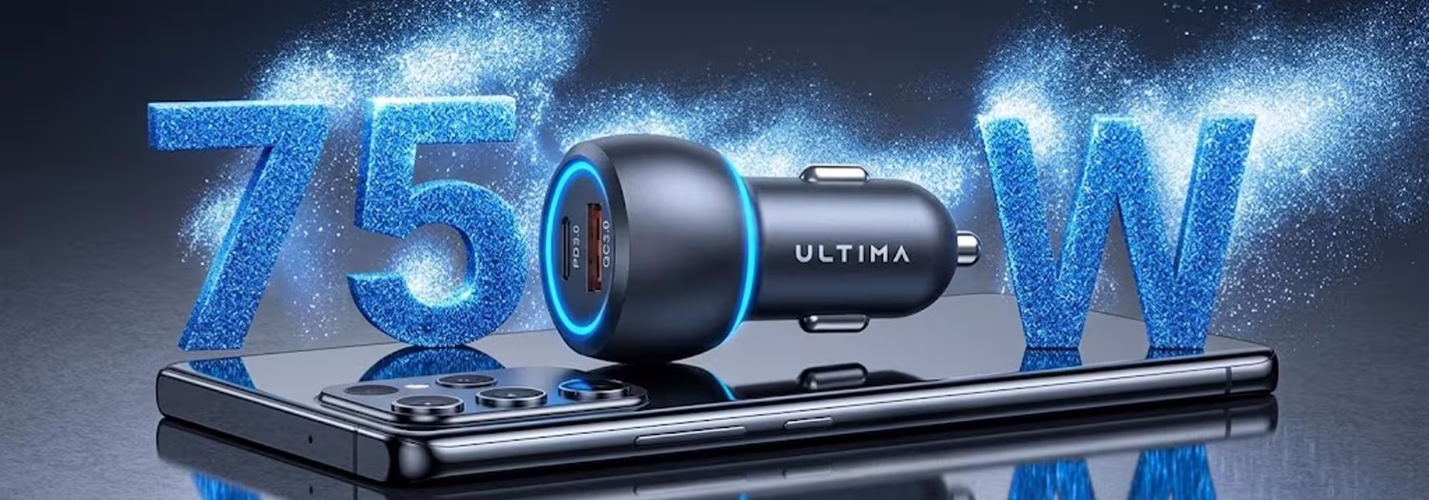 Ultima Rapid 75W PD QC Car Charger Adapter Price in Nepal | Fast Car Charger