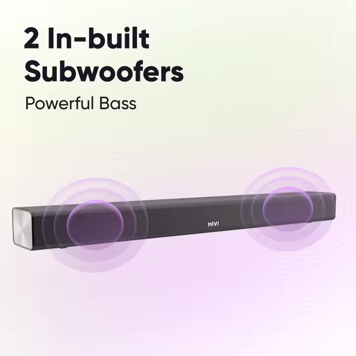 Mivi Fort R130 130W Bluetooth Soundbar with Dual Built-in Subwoofers