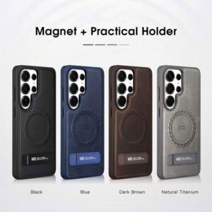 HDCI Magnetic Leather Case for Samsung Galaxy S25 Ultra | MagSafe Cover Nepal
