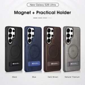 HDCI Magnetic Leather Case for Samsung Galaxy S26 Ultra | MagSafe Cover Nepal
