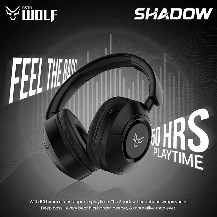 🎧 Asta Wolf Shadow Wireless ANC Headphones (50H Playtime, 35dB ANC) 🔥 Product Title (SEO Optimized) Asta Wolf Shadow Wireless ANC Headphones – 50H Playtime, 35dB Active Noise Cancellation, Bluetooth 5.3, Fast Charging (Type-C) 📝 Product Description Experience premium sound and uninterrupted focus with the Asta Wolf Shadow Wireless ANC Headphones. Designed for music lovers, gamers, and professionals, these headphones combine powerful Active Noise Cancellation (ANC) with long-lasting battery life and ultra-soft comfort. Whether you're traveling, working, or relaxing, the Asta Wolf Shadow delivers crystal-clear audio with deep bass and immersive sound quality. ⚡ Key Features 🎧 35dB Active Noise Cancellation (ANC) Block out background noise and enjoy pure audio anywhere. 🔋 Massive 50 Hours Playtime Long-lasting battery for uninterrupted music, calls, and entertainment. 📶 Bluetooth 5.3 Technology Faster pairing, stable connection, and low latency performance. 🔊 100% High Volume Output Powerful and clear sound with enhanced bass experience. ⚡ Type-C Fast Charging Quickly recharge and get back to your music. 🛋️ Ultra-Soft Ear Cushions Designed for all-day comfort without ear fatigue. 💧 IPX5 Water Resistance Sweat and splash resistant—perfect for workouts and outdoor use. 🧱 Premium ABS + Fabric Build Durable and stylish design for everyday use. 🎯 Why Choose Asta Wolf Shadow? Ideal for travel, office, gaming, and daily use Perfect balance of performance + comfort Competitive pricing with premium-level features Reliable wireless performance for all devices 📦 Specifications Battery Capacity: 800mAh Playtime: Up to 50 Hours Bluetooth Version: 5.3 Charging Port: Type-C Noise Cancellation: Up to 35dB ANC Water Resistance: IPX5 Material: ABS + Fabric Finish 📱 Compatibility Works seamlessly with: Android Smartphones iPhones Laptops & PCs Tablets Bluetooth-enabled devices 💰 Price in Nepal Best Price in Nepal: Rs. 3,399 (Adjust based on your pricing strategy) 🛒 Call to Action 👉 Upgrade your listening experience today with the Asta Wolf Shadow ANC Headphones. Order now from Esagun.com for fast delivery across Nepal!