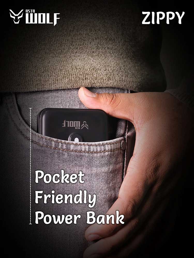 Asta Wolf Zippy Magnetic Wireless Power Bank 10000mAh 15W Fast Charging Nepal